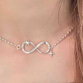 Endless Star Trail Necklace S925 Silver Earrings Pair - Jewelry de Corner